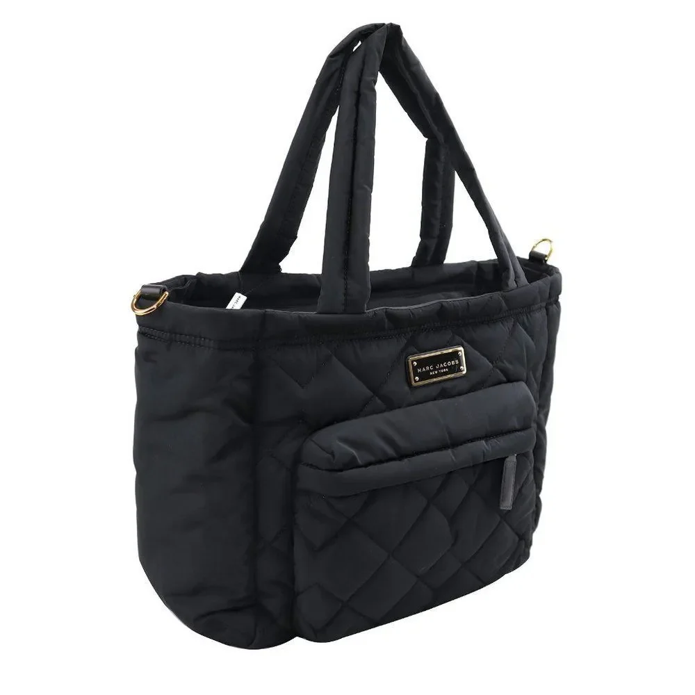 Marc Jacobs Crosby Quilted Diaper Black Nylon Baby Bag